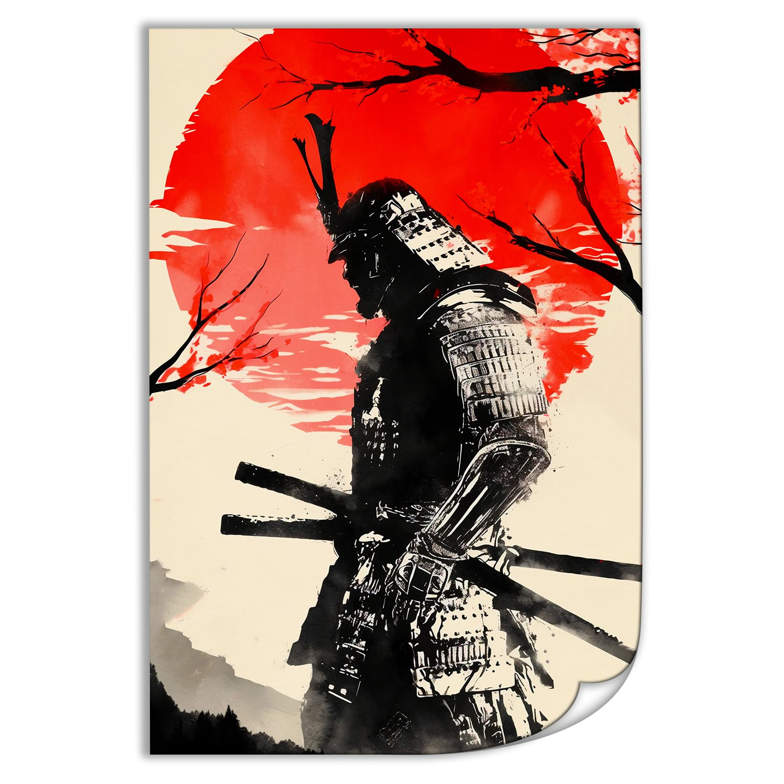 Amazon.com: QEOPGNE Vintage Japanese Samurai Vintage Poster Canvas
